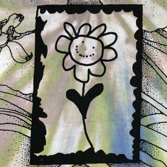Online Ceramics Flower We’re Just Walking Each Other Home Tie Dye T Shirt 2XL - Picture 5 of 9